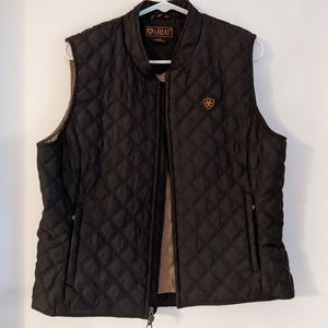 Ariat Quilted Black Vest sz Large